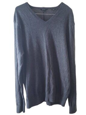 Guess Charcoal Gray Men's V-Neck Long Sleeve Sweater